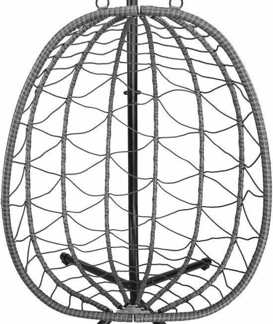 Polyrotan Hanging Chair Aria - Grey - Incl. base