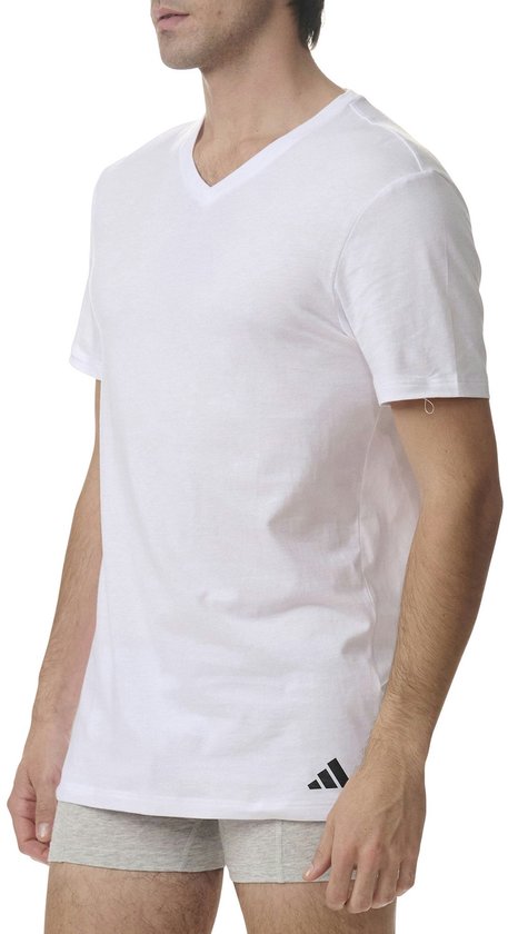 Adidas Sportswear - Active Core Cotton - T-shirts à col en V - Sous-vêtement pour homme - Blanc - Taille XL
