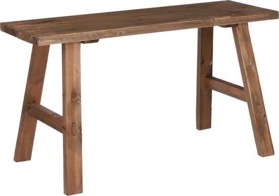 Mica Decorations Banc en bois audacieux - L80 x L37 x H44 cm - Bois recyclé - Marron
