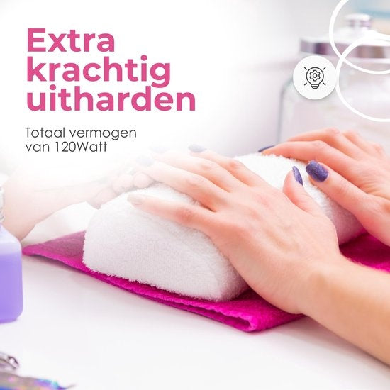 Moods Gellac Professional Luxury Nail Lamp- UV Lamp Gel Nails - Nail Dryer - Contrôlable avec des boutons - Powerful LED Lamp - White