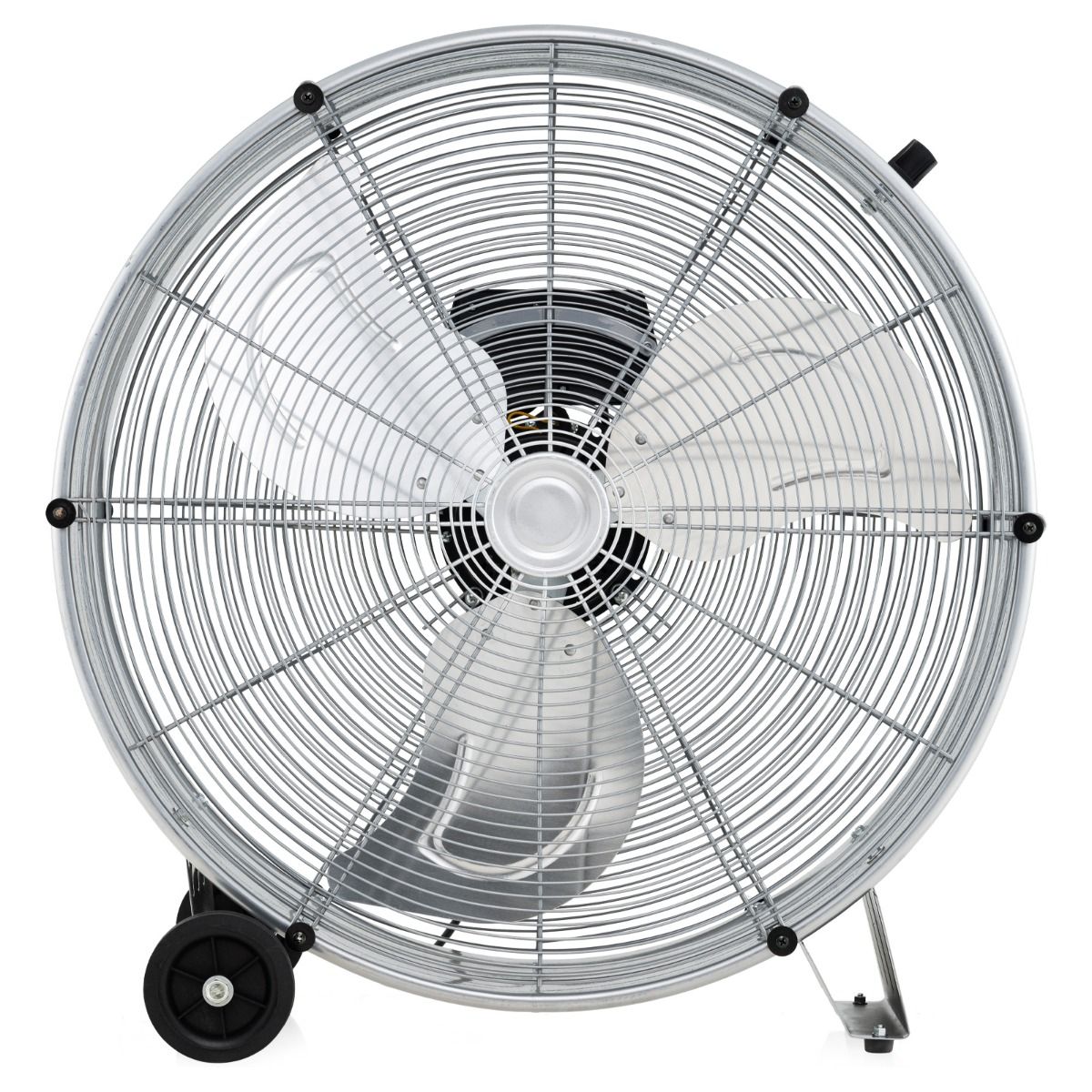Coast Ventilateur industriel à tambour - 3 vitesses, 180W, Max. 1300 CFM - 65 x 37 x 67 cm - Acier/Aluminium - Argent