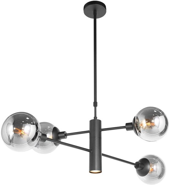 Steinhauer - lampe suspendue - Constellation - noir - métal - Ø 90cm - E14 - 3804ZW
