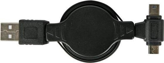 Adaptateur de charge Usb vers Micro Usb + Mini Usb - Self-coiling