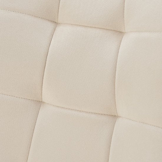 Chaises de salle à manger en acier Blanca - Lot de 2 - Beige - Velours