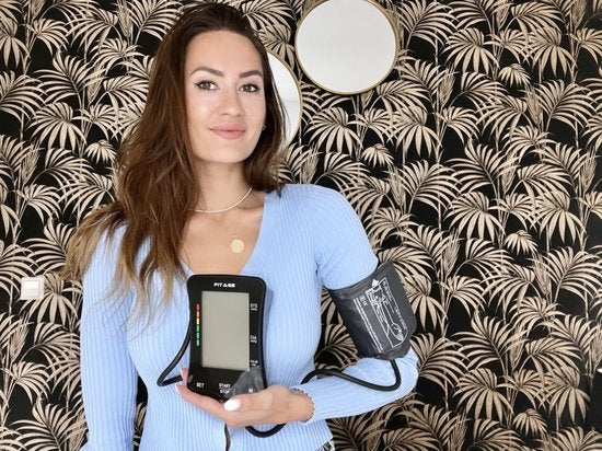 FITAGE - Tensiomètre médical - Moniteur de Pression Artérielle - Fréquence Cardiaque - Brassard 22 à 42cm - Noir