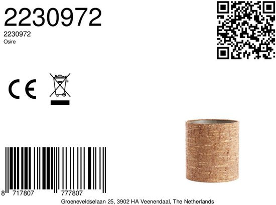 Light & Living - abat-jour - Osire - naturel - tissu - Ø 30 cm - E27 - 2230972