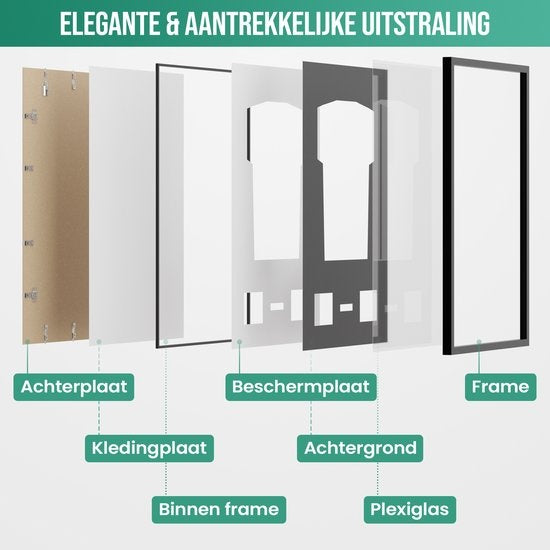 Avalo Cadre Photo Aluminium - Encadrement Maillot de Football - Cadre Box 3D - 60x80 CM - Noir - Cadre Profond - Encadrement Maillot dans Cadre Photo