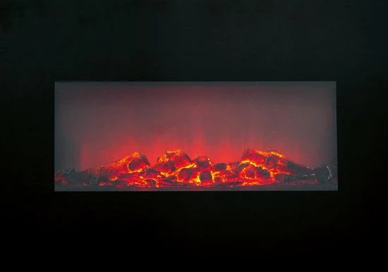 Cheminée Électrique Memphis - Classic Fire  - Chauffage avec Télécommande et Minuteur - Effet Flamme LED - 1800 W – Noir