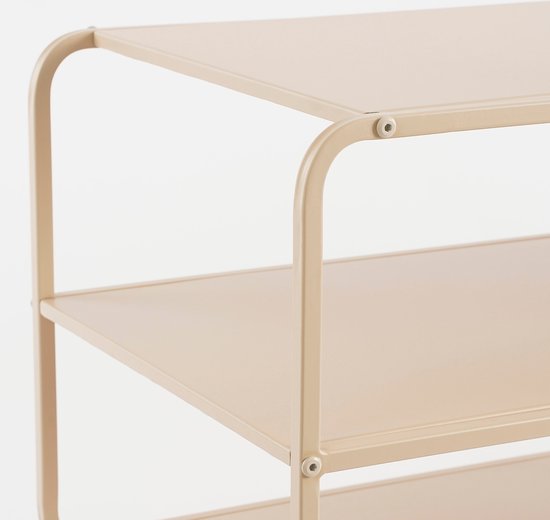 Table basse - Mica Decorations - L110 x L38 x H50 cm - Métal - Marron clair