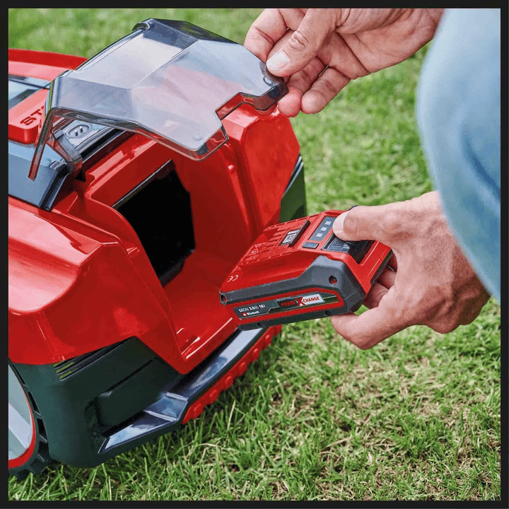 Einhell FREELEXO 550 Robot Tondeuse - Jusqu'à 550 m² - 20-60 mm - Noir/Rouge - Batterie 3.0 Ah & Kit d'installation inclus