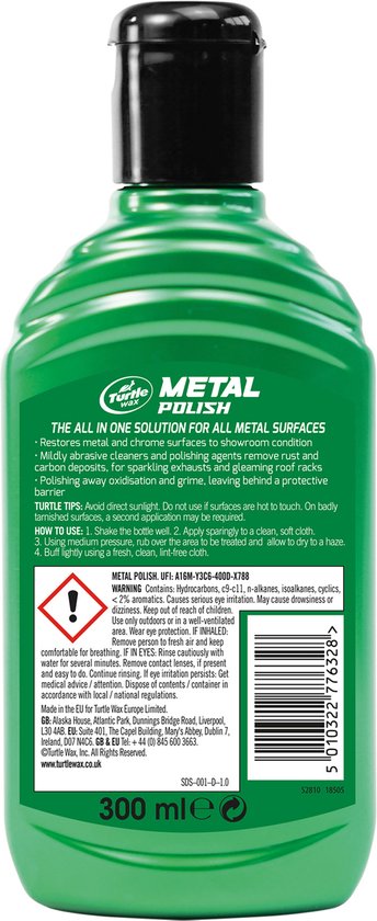 Turtle Wax 52853 GL All Metal Polish 300ml - Nettoyant pour métaux