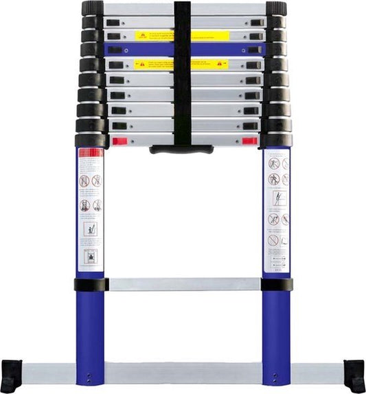 Échelle télescopique Makker Tool 3,2 mètres – Pied stabilisateur et fermeture en douceur