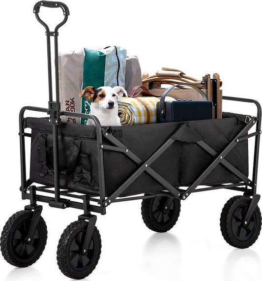Avalo Bolderkar XL - Pliable - Jusqu'à 110KG - 91x51x59 CM - 120L - 360à¸¢à¸š Roues - Noir