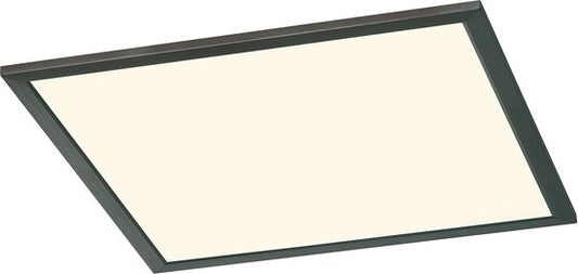 Trio leuchten - Plafonnier LED - Plafonnier - 26W - Blanc chaud 3000K - Dimmable - Carré - Noir - Aluminium