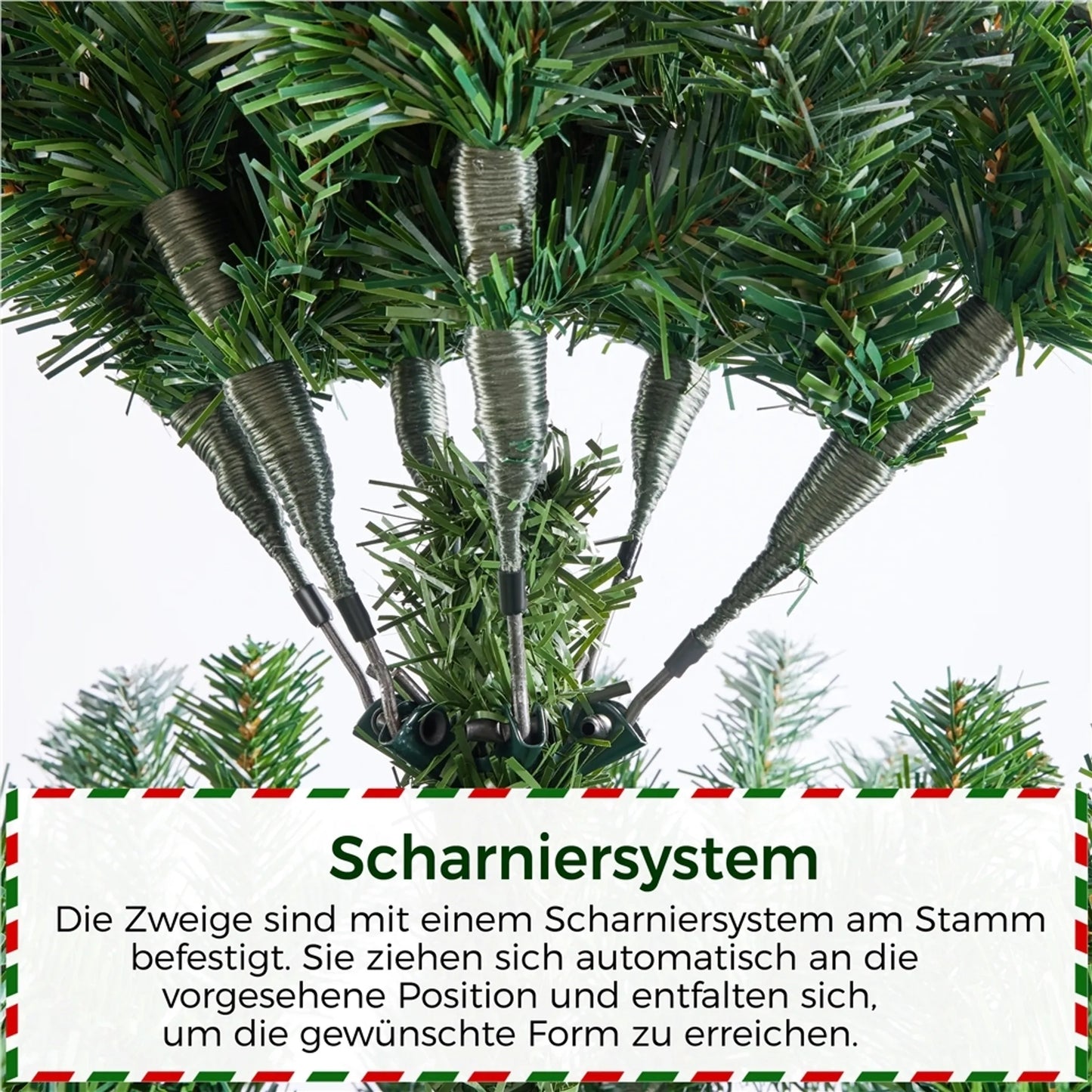 Yaheetech Arbre de Noël artificiel enneigé - 183 cm - avec 920 branches et pommes de pin naturelles et support métallique pliable - pour l'intérieur et l'extérieur - PVC vert et métal - 106 x 106 x 183 cm
