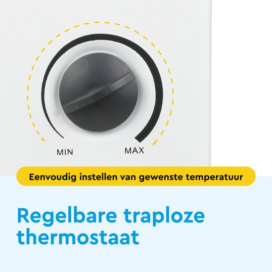 BRASQ Réchaud électrique - Réchaud électrique - Compact et silencieux - Thermostat réglable 750/1250/2000 watts - Chauffage blanc - CH300
