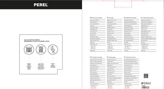 Aspirateur Perel Ash, filtre HEPA, fonction soufflerie, 1200 W, 20 l
