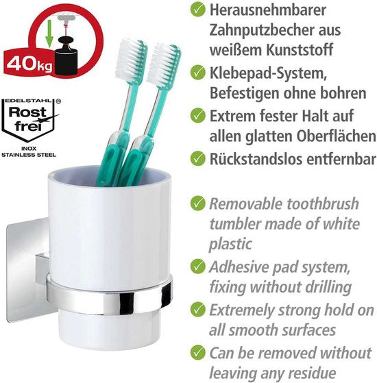 Gobelet pour brosses à dents Turbo-Loc® Quadro : fixation sans perçage
