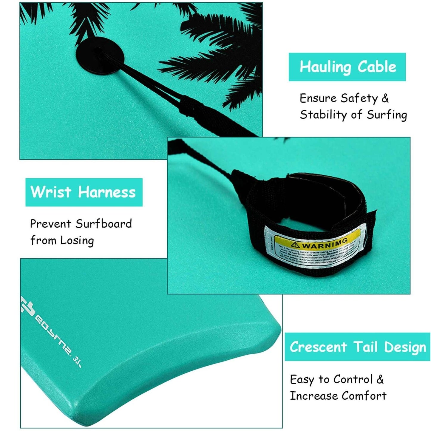 Coast bodyboard surf board sup board swimming board swimming board 94 x 47 x 5.5 cm vert