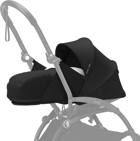 Stokke YOYO 0+ Newborn Pack, noir - Comprend un matelas, un pare-soleil extensible et un harnais à cinq points - Nécessite un châssis YOYO (vendu séparément)