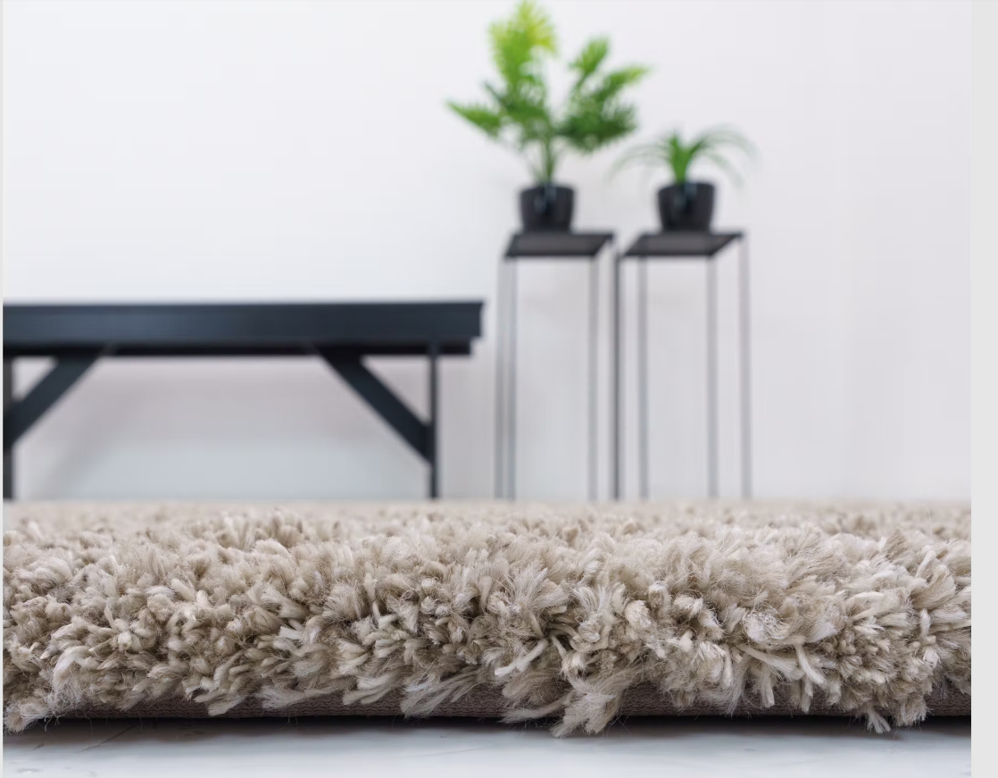 Tapis Flair Minerals Wolmix naturel 180x180 - Fait à la main et durable