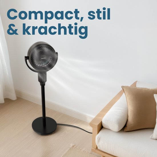 Ventilateur sur pied Auronic - Ventilateur sur pied - Refroidisseur d'air - Ventilateur de sol et de table - Omni - 3 vitesses - Ventilateur silencieux - Ventilateur - Avec télécommande - Noir