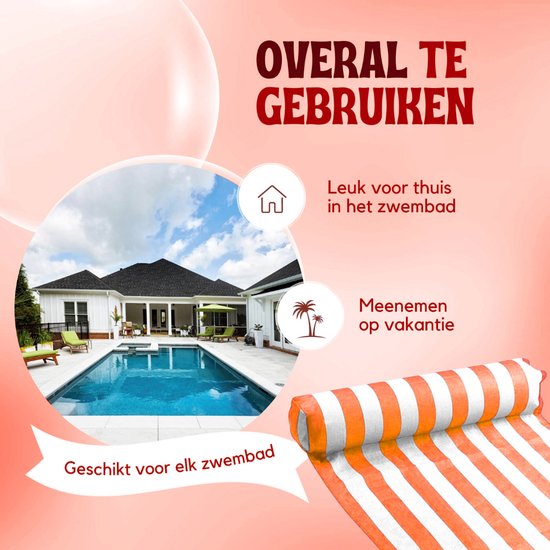 Travelly - Hamac d'eau de luxe - Hamac - matelas d'air - matelas d'air - piscine - jouet d'eau - hamac d'eau - Orange