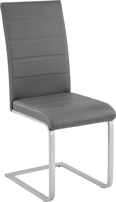 tectake® - set de 2 chaises de salle à manger Bettina grey - 402551
