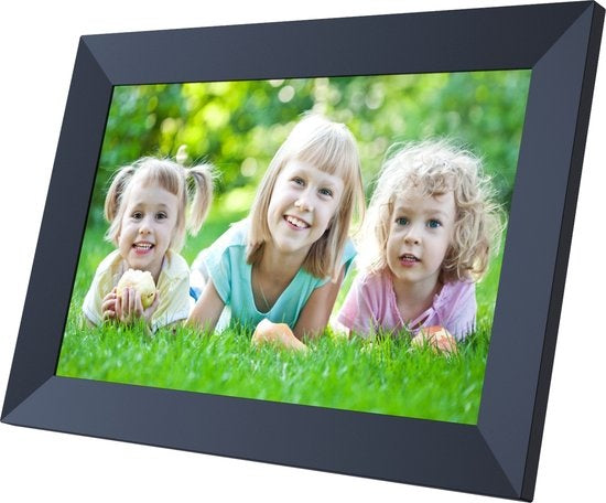 Cadre photo numérique Denver 10,1 pouces - HD - Frameo App - Cadre photo - WiFi - écran tactile IPS - 16 Go - PFF1053B
