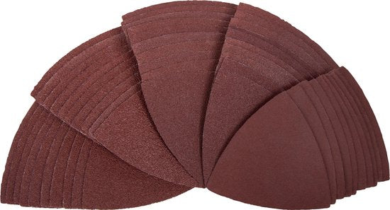 VONROC Papier de verre pour multitool - Lot de 50 - 82mm - Granulométrie K60, K80, K100, K120 et K240