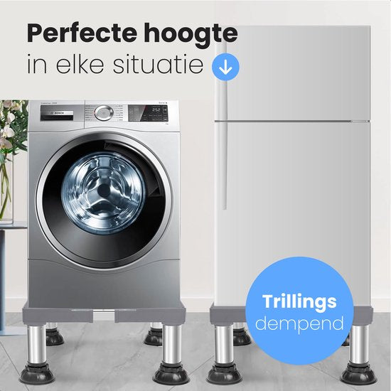 LUFT Rehausseur de lave-linge - Base pour lave-linge - Armoire - Convient pour sèche-linge, réfrigérateur, lave-vaisselle et congélateur - Pour Bosch, Samsung, Miele, AEG, LG, Haier - Réglable