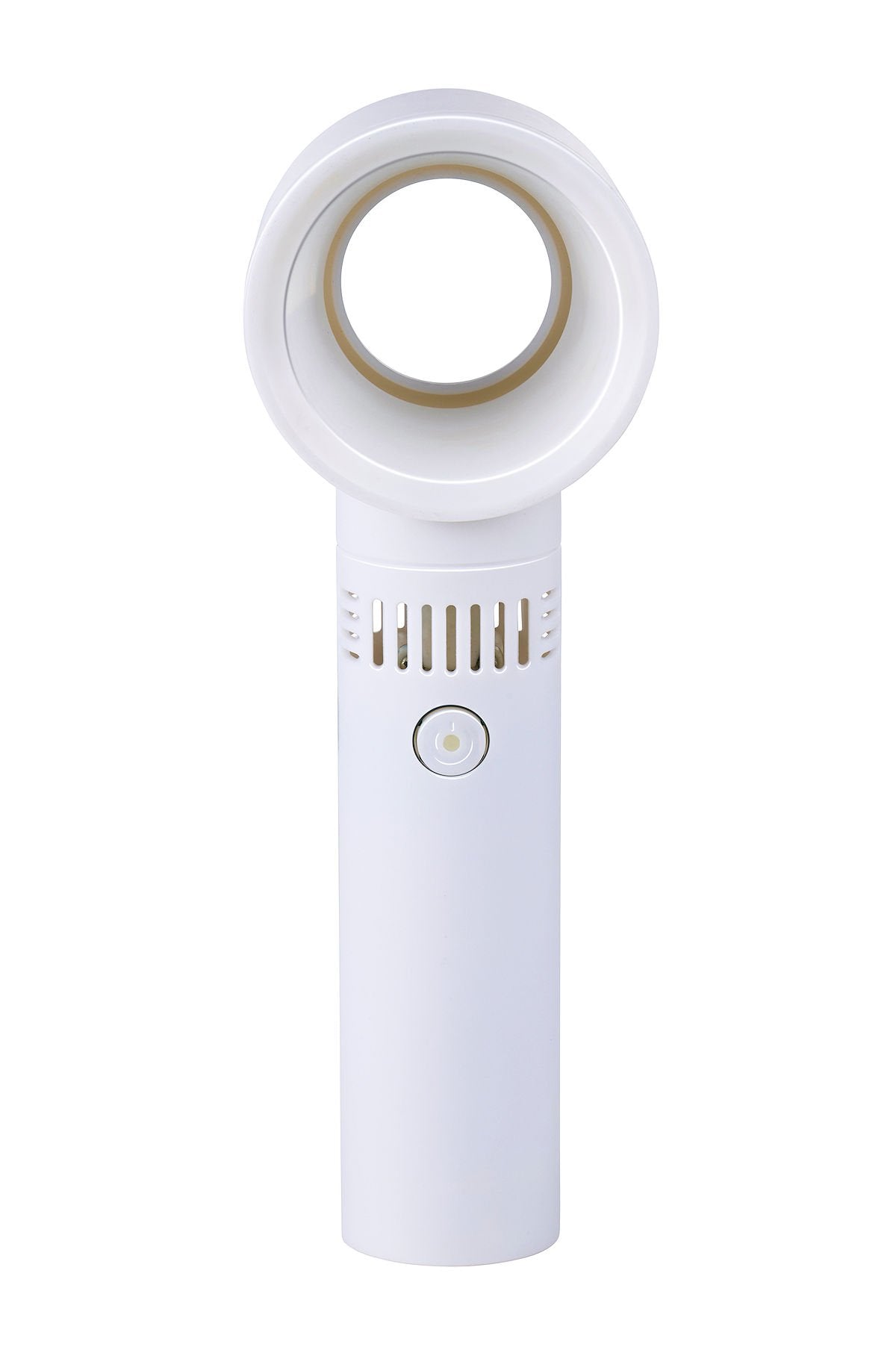 Ventilateur portable sans pales Lifetime Fan, blanc, rechargeable par USB – Doté de trois vitesses réglables, d'un design sans pales et d'un fonctionnement silencieux – Idéal pour les voyages et le bureau – Plastique blanc – 22 cm
