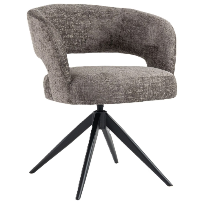 Chaise de salle à manger Coco de Criks Design, couleur taupe - 77 x 62 x 61 cm - Lot de 2