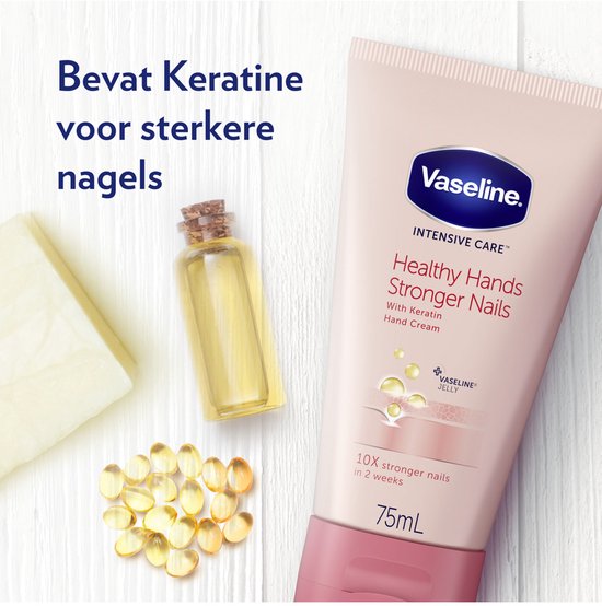 Vaseline - Crème pour les mains - Des mains saines, des ongles plus résistants - 75 ml