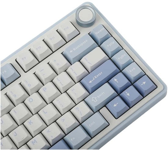 Clavier de jeu mécanique sans fil EPOMAKER F75 Sea Salt Blue LEOBOG Greywood V3 Switch RGB avec fonction Hotswap