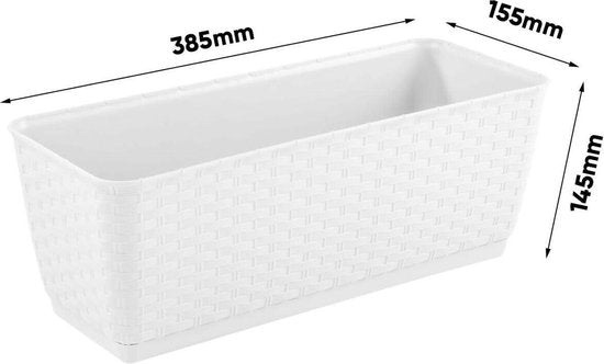 Pot de fleurs suspendu avec crochets Ratolla balcon blanc