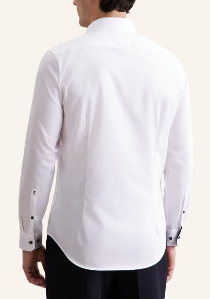 Seidensticker Chemise homme blanche - Slim Fit - New Kent Collar - Taille 40 - Manches extra longues
