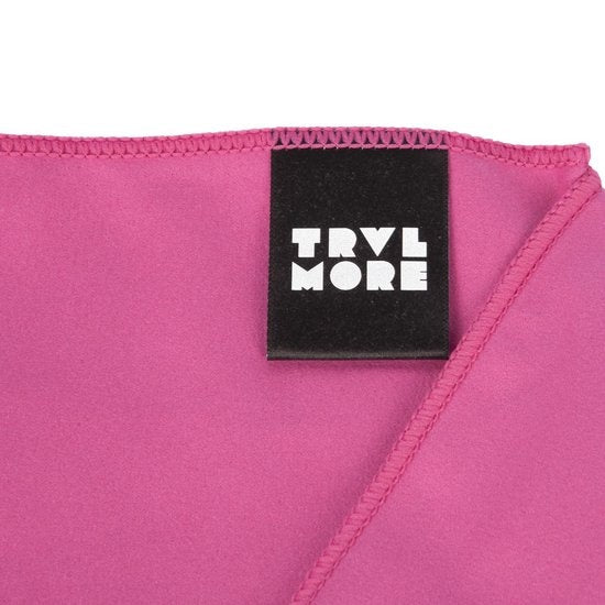 TRVLMORE Set de serviettes de voyage en microfibre - 2 pièces - Petit (40 x 80 cm) & Grand (76 x 150 cm) - Microfibre - Rose