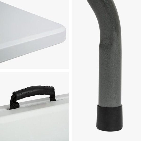 tectake® - Table de camping - Table pliante - Plastique - dim. 183 x 76 x 74cm - blanc