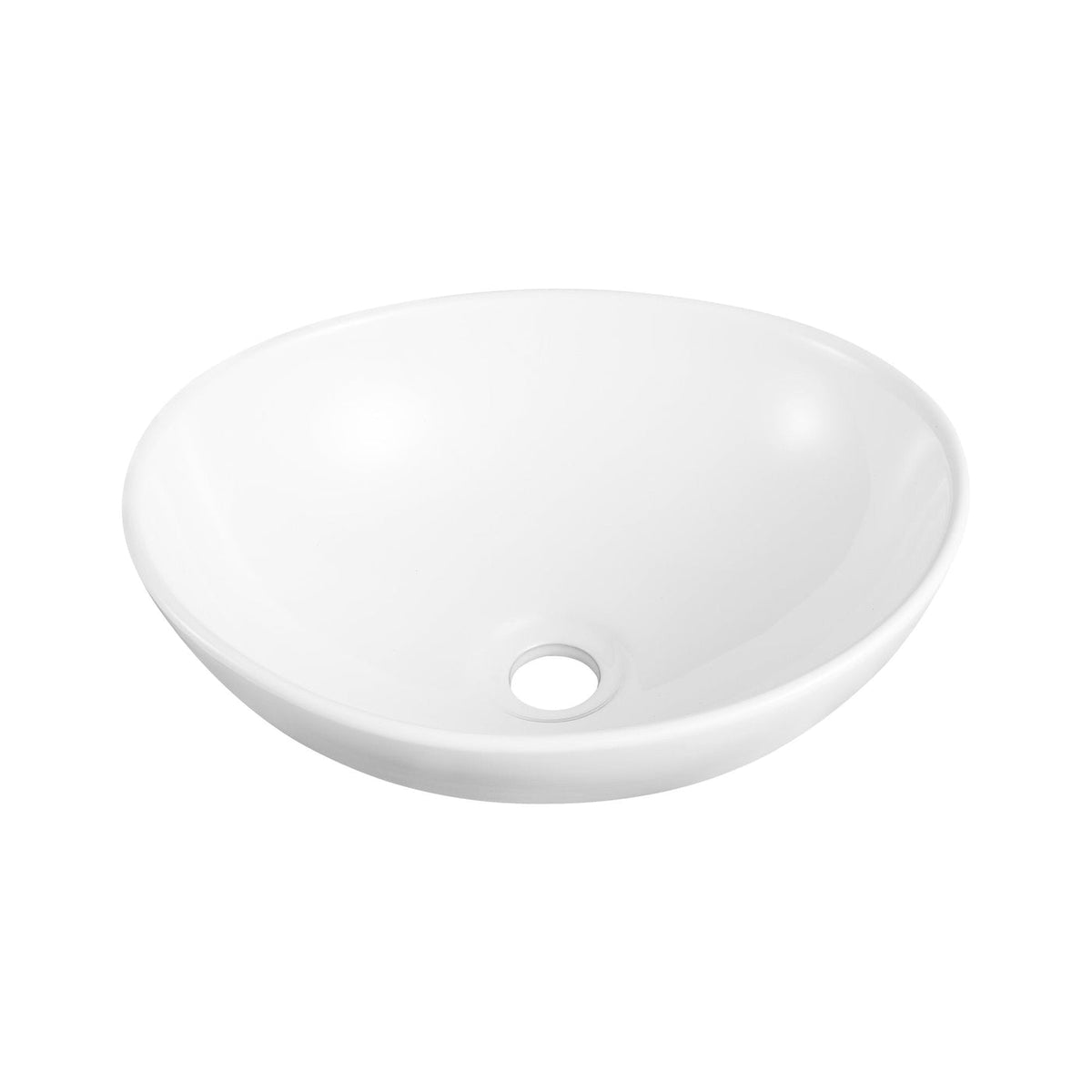 Lavabo à poser DeerValley DV-1V051 - Blanc - Céramique - Finition brillante - Design sans joint - 40 x 33 x 14,5 cm