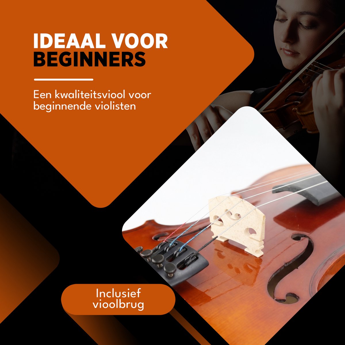 Ensemble de violon Finesse « Paris Edition » - avec étui, archet et accessoires - taille standard 4/4