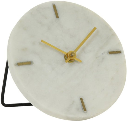 Light & Living - Horloge MORENO - 15 x 14,5 x 13 cm - Blanc