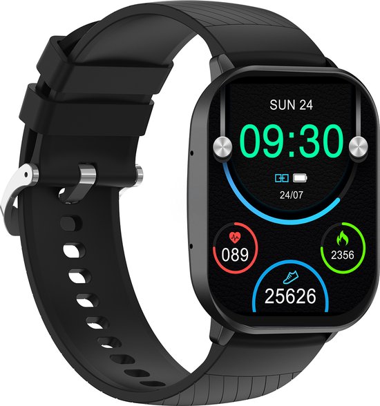 Montre connectée Denver - Android / iOS - Fonction téléphone complète - Écran AMOLED - Montre de sport - Cardiofréquencemètre - Oxymètre de pouls - Moniteur de sommeil - SWC187B