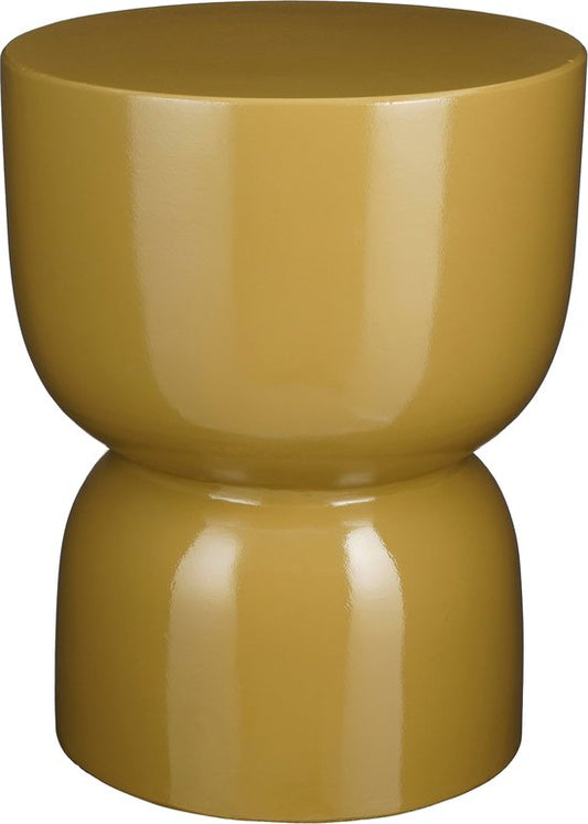 Table d'appoint Mica Decorations Stage - H45 x Ø35 cm - Ciment - Jaune