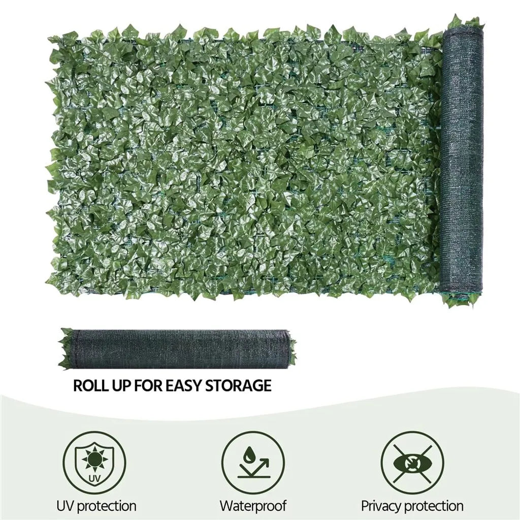 Yaheetech Haie artificielle 300 x 100 cm - Vert - Brise-vue en lierre artificiel pour balcon et jardin