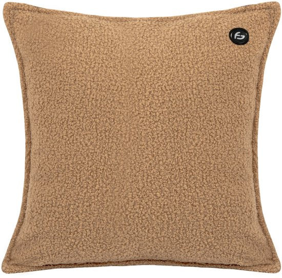 Coussin chauffant - 3 niveaux de chaleur - Coussin chauffant rechargeable - 10k mAh Powerbank - Sans fil - Coussin chauffant - 40 x 40 - Bouclé Taupe - Saaf Comfort