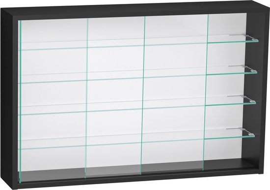 Vitrine debout vitrine murale suspendue - portes coulissantes - 75 x 55 x 14 cm