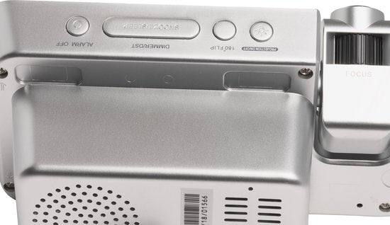 Radio-réveil Denver avec projection - Réveil numérique - Radio FM - Double alarme - CRP618 - Noir