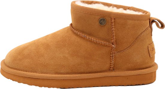 Alpacas Footwear – Femmes - Bottines en daim véritable - Doublées à 100 % de laine d'agneau douce - Chestnut - 41
