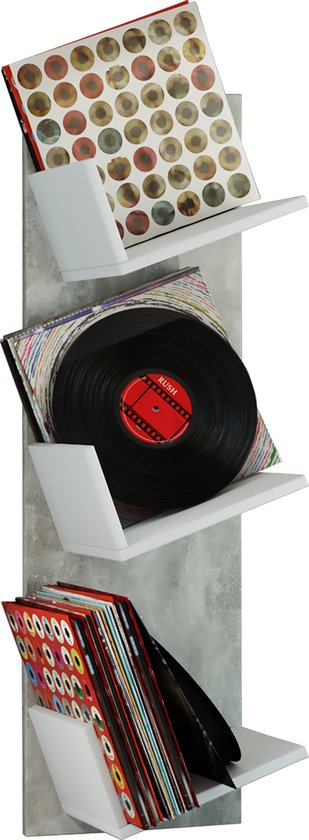 Étagère murale design pour vinyles LP « Sulda », blanche